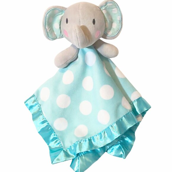 2014 Circo Target Elephant Polka Dot Lovey Security Blanket 13.5" X 13.5" - Picture 1 of 6